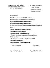Đề kiểm tra một tiết học kì II Âm nhạc lớp 7 - Năm học 2016-2017 - Nguyễn Thị Thanh Tân